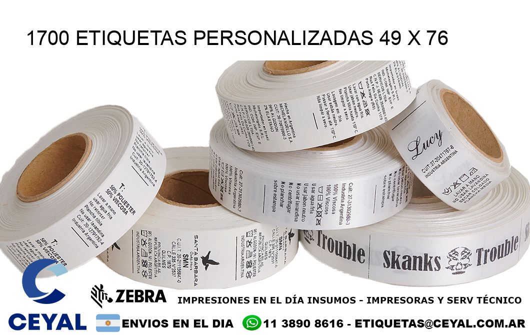 1700 ETIQUETAS PERSONALIZADAS 49 x 76