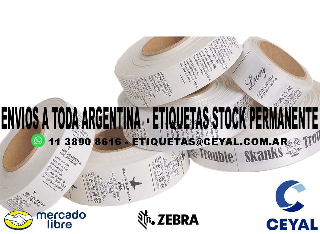 200 ETIQUETAS PERSONALIZADAS 83 x 26