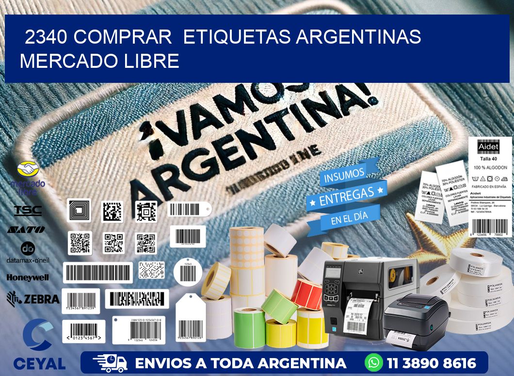 2340 COMPRAR  ETIQUETAS ARGENTINAS MERCADO LIBRE