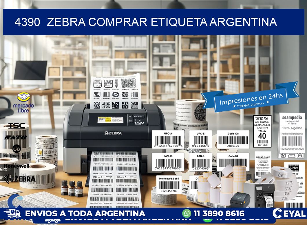 4390  ZEBRA COMPRAR ETIQUETA ARGENTINA