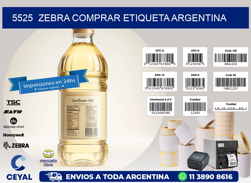 5525  ZEBRA COMPRAR ETIQUETA ARGENTINA