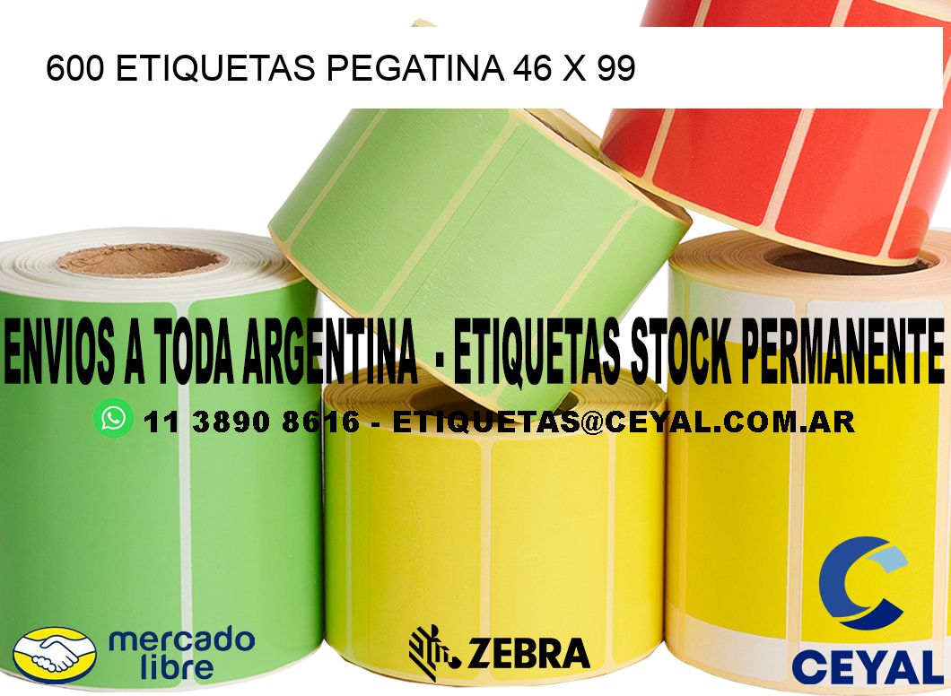 600 ETIQUETAS PEGATINA 46 x 99