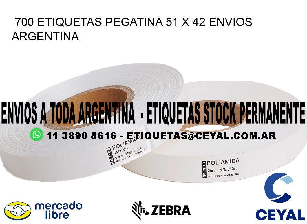 700 ETIQUETAS PEGATINA 51 x 42 ENVIOS ARGENTINA