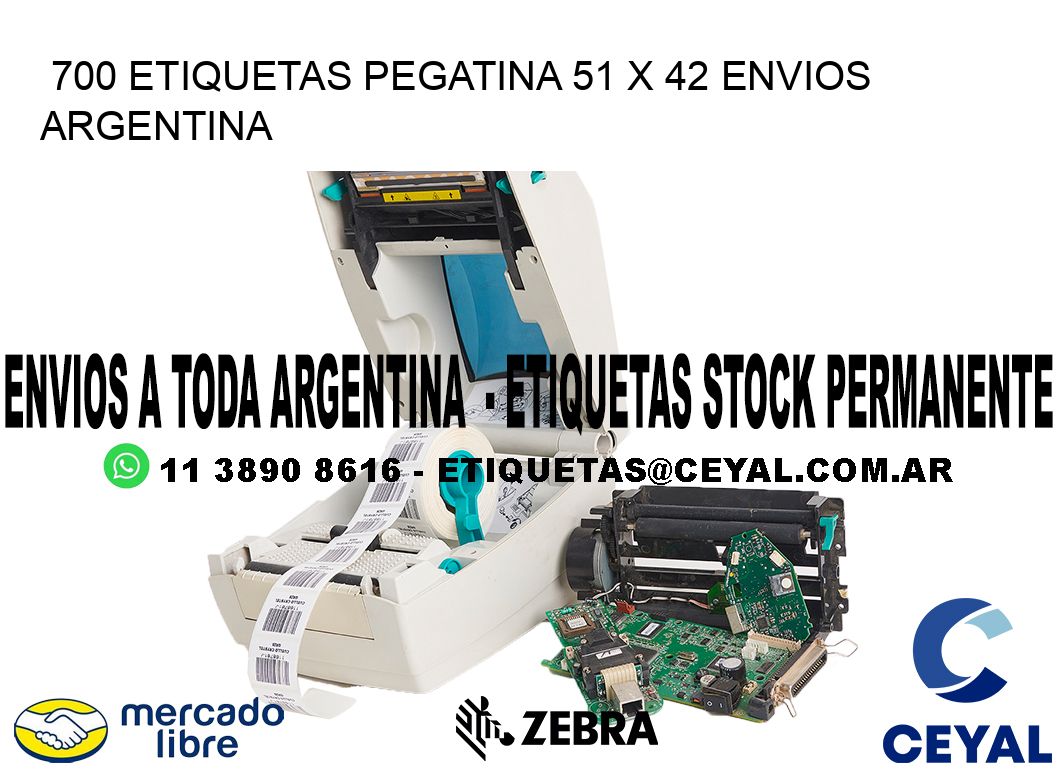 700 ETIQUETAS PEGATINA 51 x 42 ENVIOS ARGENTINA