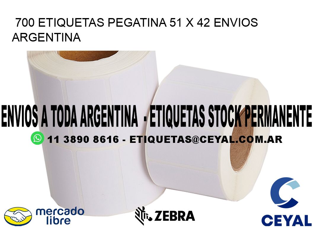 700 ETIQUETAS PEGATINA 51 x 42 ENVIOS ARGENTINA