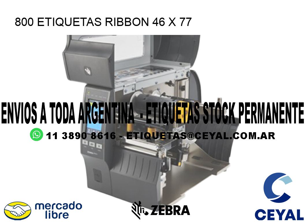 800 ETIQUETAS RIBBON 46 x 77