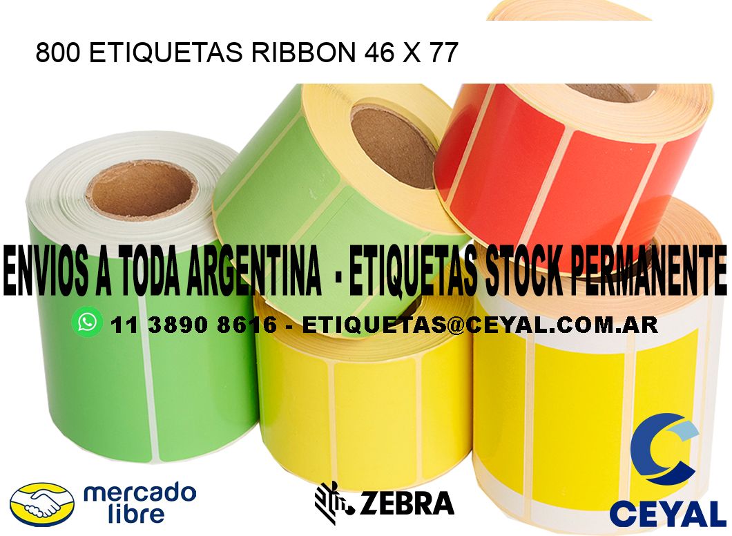 800 ETIQUETAS RIBBON 46 x 77