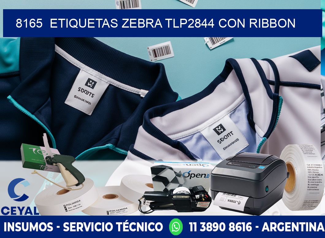 8165  ETIQUETAS ZEBRA TLP2844 CON RIBBON