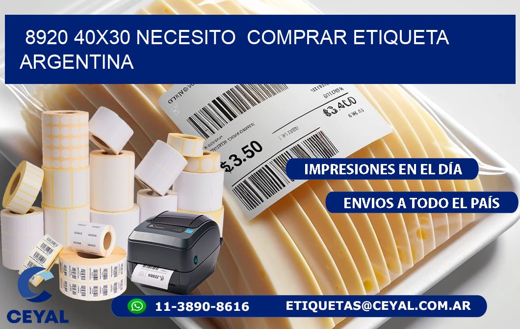 8920 40X30 NECESITO  COMPRAR ETIQUETA ARGENTINA