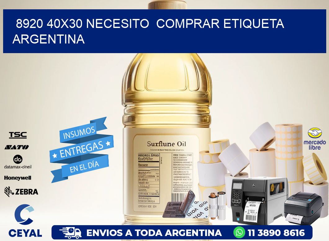 8920 40X30 NECESITO  COMPRAR ETIQUETA ARGENTINA