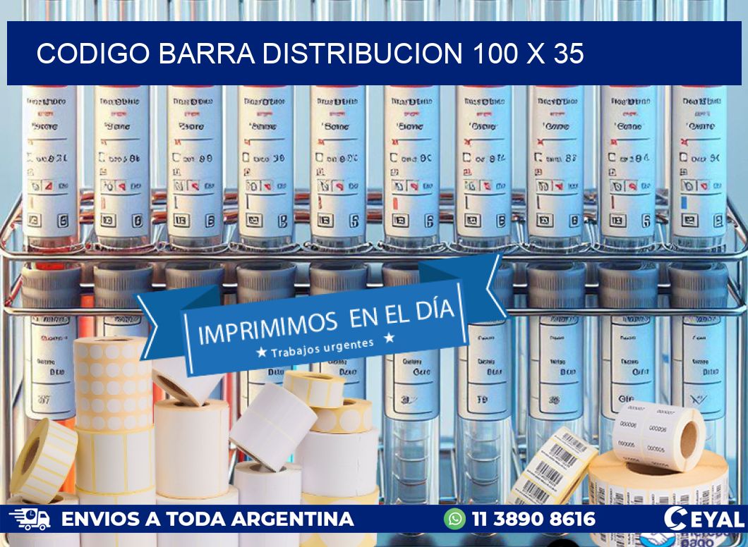 CODIGO BARRA DISTRIBUCION 100 x 35