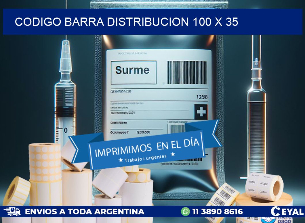 CODIGO BARRA DISTRIBUCION 100 x 35