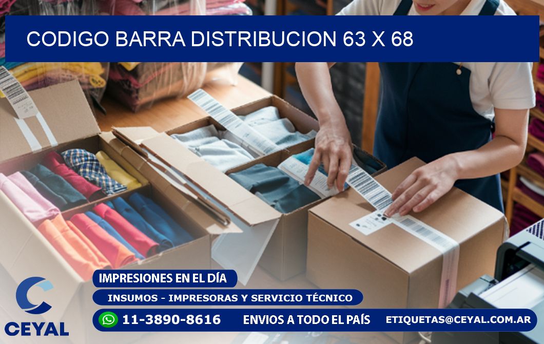 CODIGO BARRA DISTRIBUCION 63 x 68