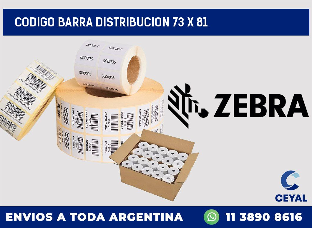 CODIGO BARRA DISTRIBUCION 73 x 81