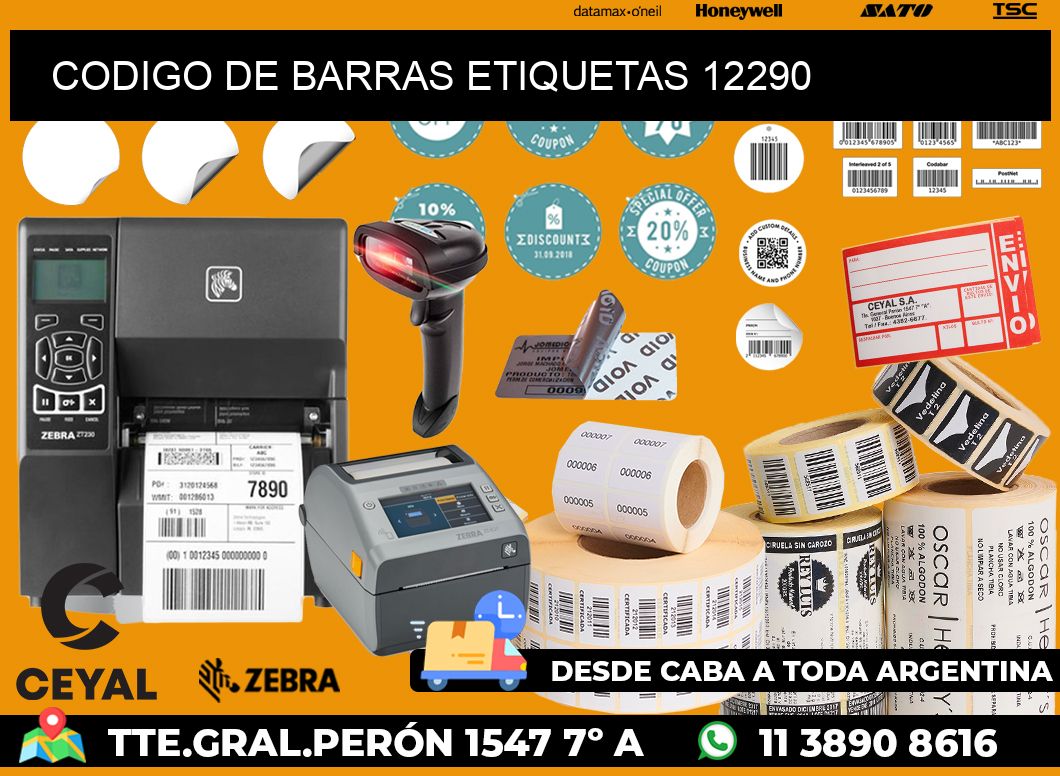 CODIGO DE BARRAS ETIQUETAS 12290