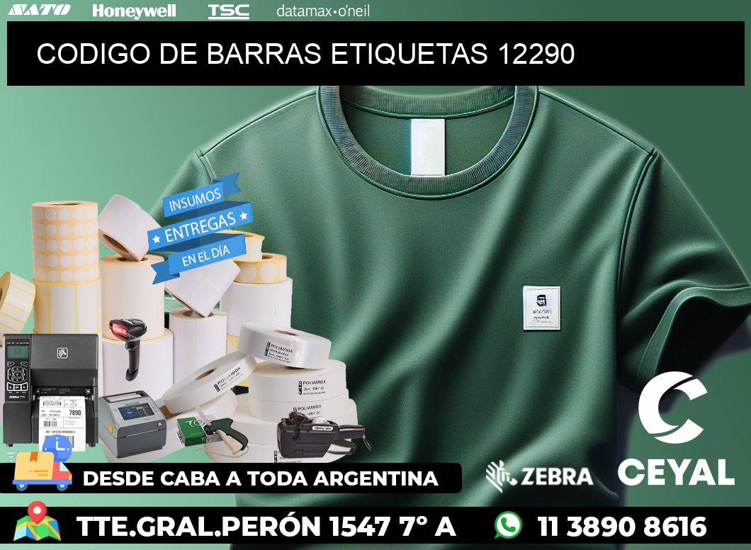 CODIGO DE BARRAS ETIQUETAS 12290