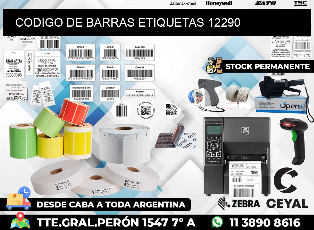 CODIGO DE BARRAS ETIQUETAS 12290