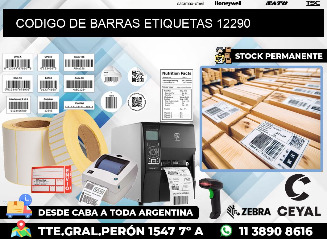 CODIGO DE BARRAS ETIQUETAS 12290