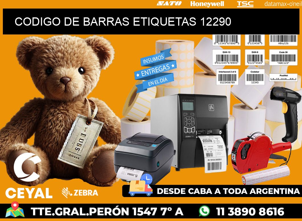 CODIGO DE BARRAS ETIQUETAS 12290