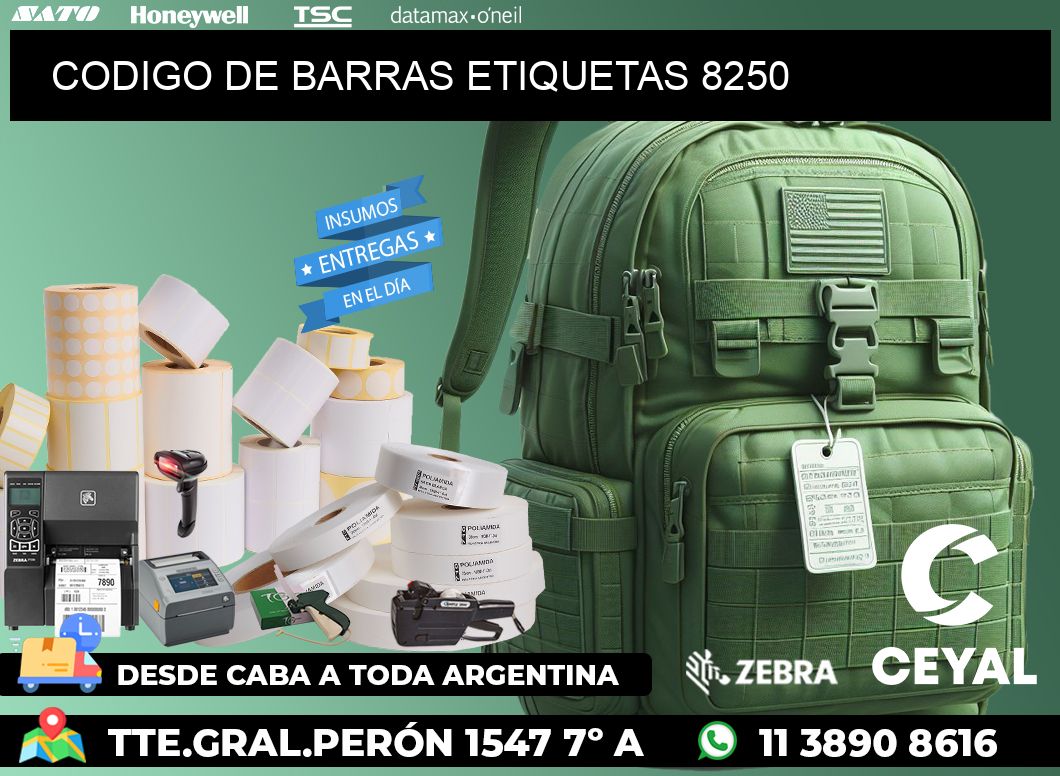 CODIGO DE BARRAS ETIQUETAS 8250