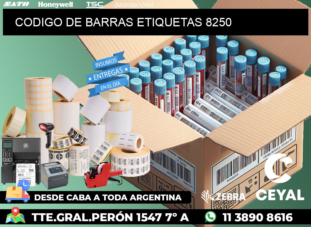 CODIGO DE BARRAS ETIQUETAS 8250