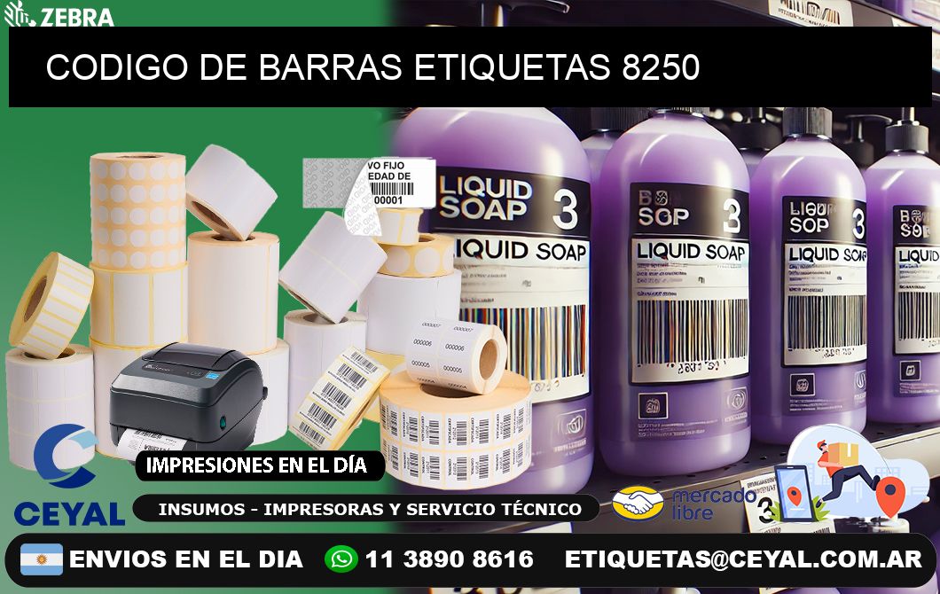 CODIGO DE BARRAS ETIQUETAS 8250