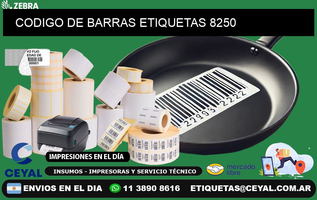 CODIGO DE BARRAS ETIQUETAS 8250