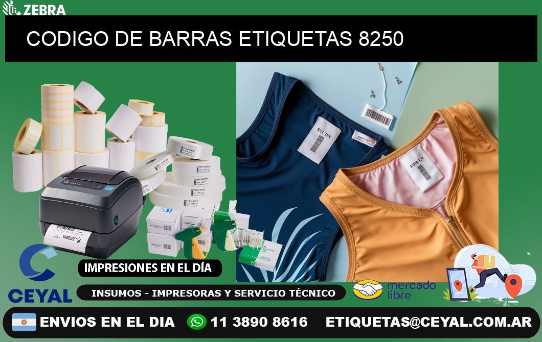 CODIGO DE BARRAS ETIQUETAS 8250