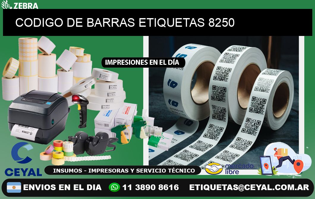 CODIGO DE BARRAS ETIQUETAS 8250