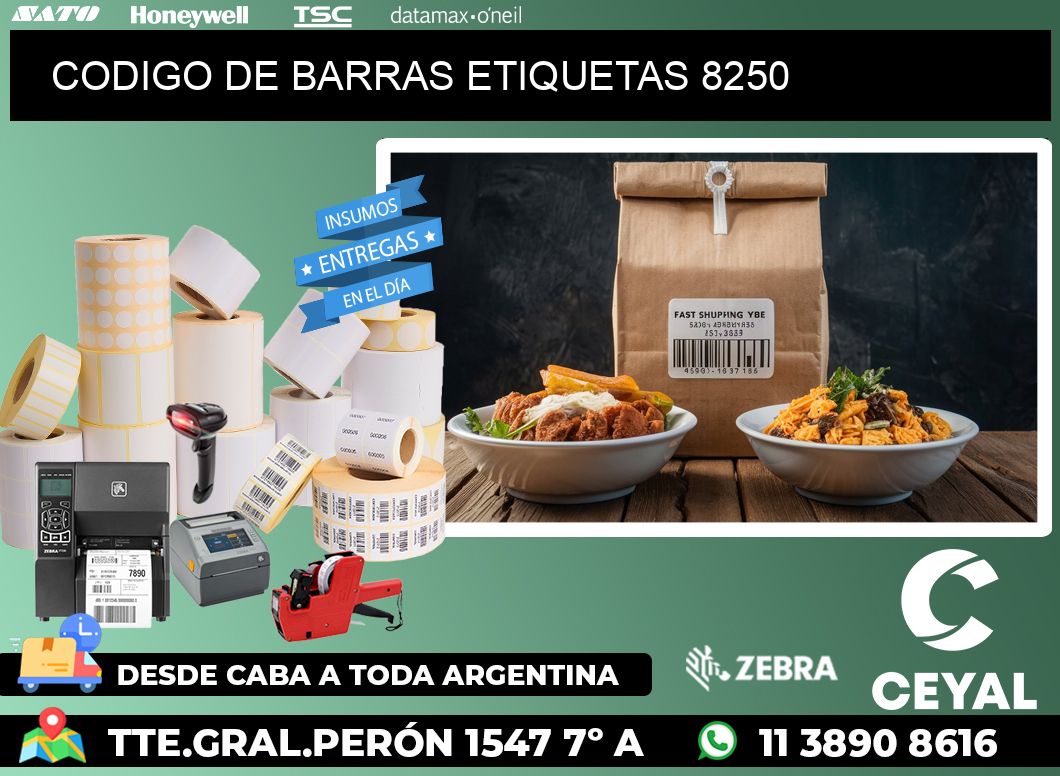 CODIGO DE BARRAS ETIQUETAS 8250