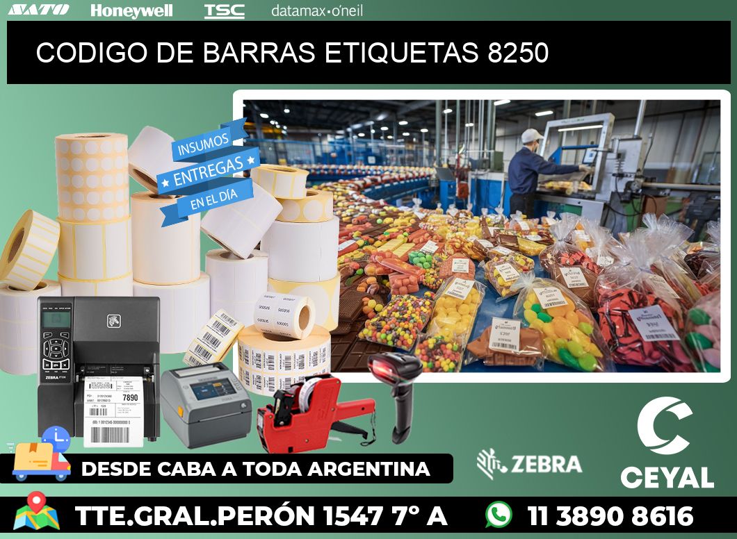 CODIGO DE BARRAS ETIQUETAS 8250