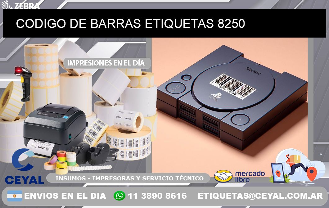 CODIGO DE BARRAS ETIQUETAS 8250