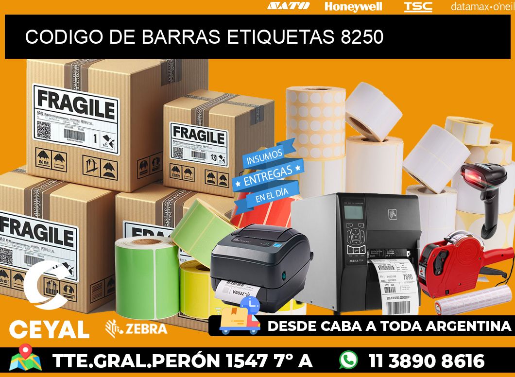 CODIGO DE BARRAS ETIQUETAS 8250