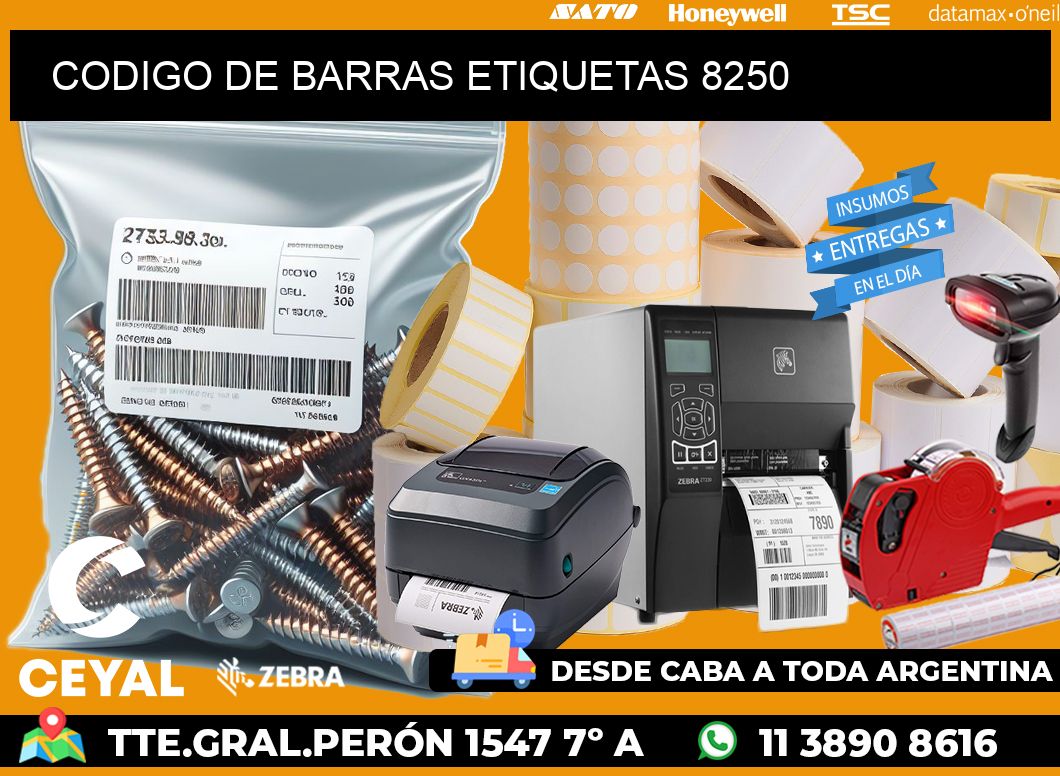 CODIGO DE BARRAS ETIQUETAS 8250