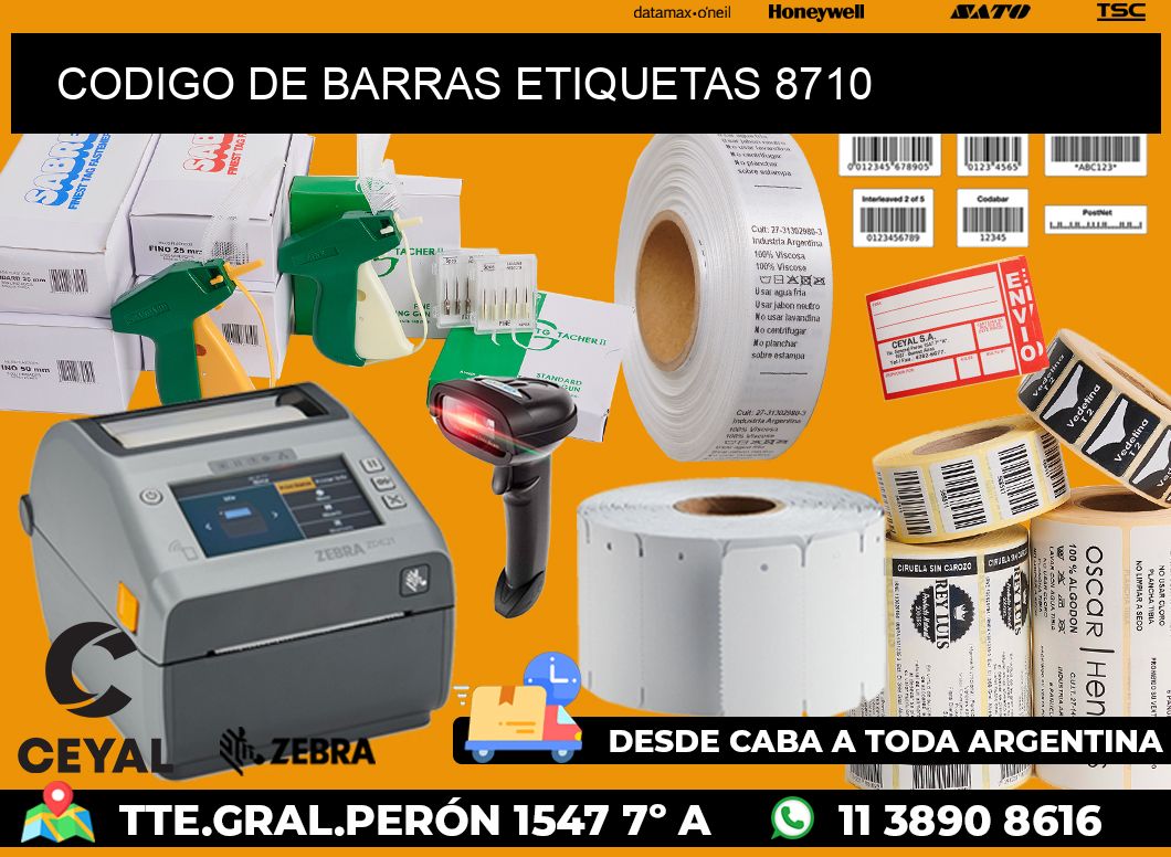 CODIGO DE BARRAS ETIQUETAS 8710