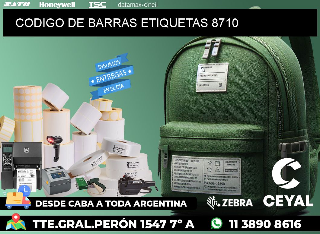 CODIGO DE BARRAS ETIQUETAS 8710