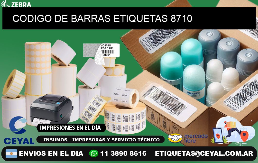 CODIGO DE BARRAS ETIQUETAS 8710