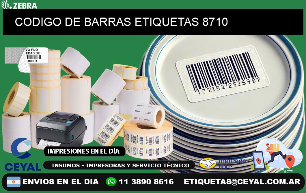 CODIGO DE BARRAS ETIQUETAS 8710