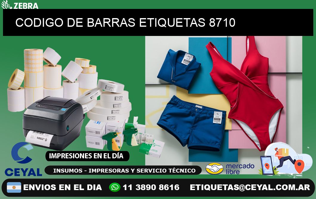 CODIGO DE BARRAS ETIQUETAS 8710