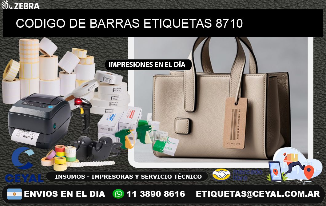 CODIGO DE BARRAS ETIQUETAS 8710