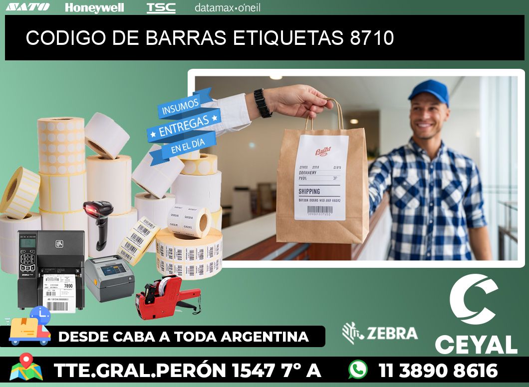 CODIGO DE BARRAS ETIQUETAS 8710