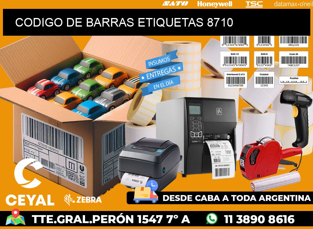 CODIGO DE BARRAS ETIQUETAS 8710