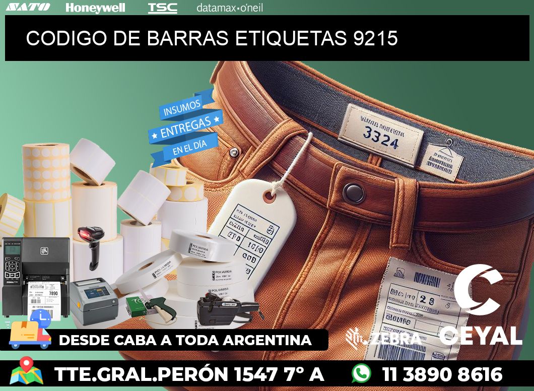 CODIGO DE BARRAS ETIQUETAS 9215