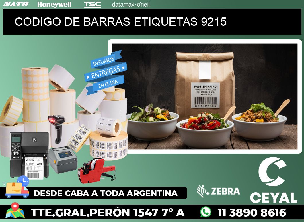 CODIGO DE BARRAS ETIQUETAS 9215