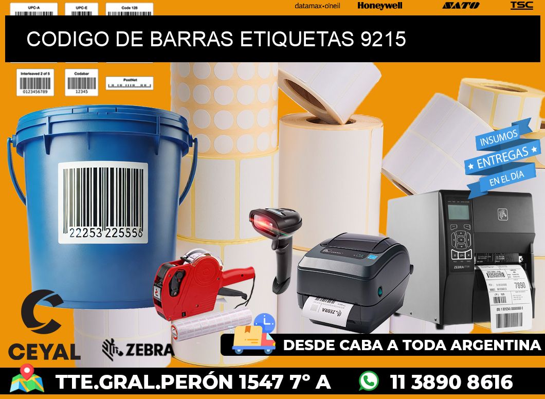 CODIGO DE BARRAS ETIQUETAS 9215