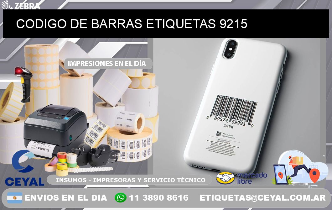 CODIGO DE BARRAS ETIQUETAS 9215