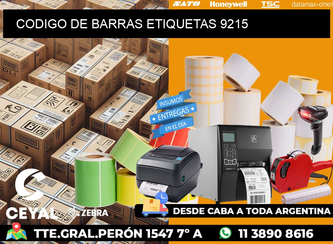 CODIGO DE BARRAS ETIQUETAS 9215