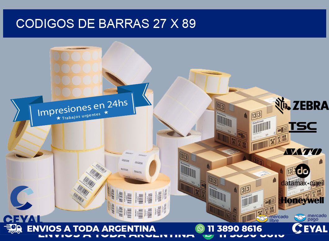 CODIGOS DE BARRAS 27 x 89