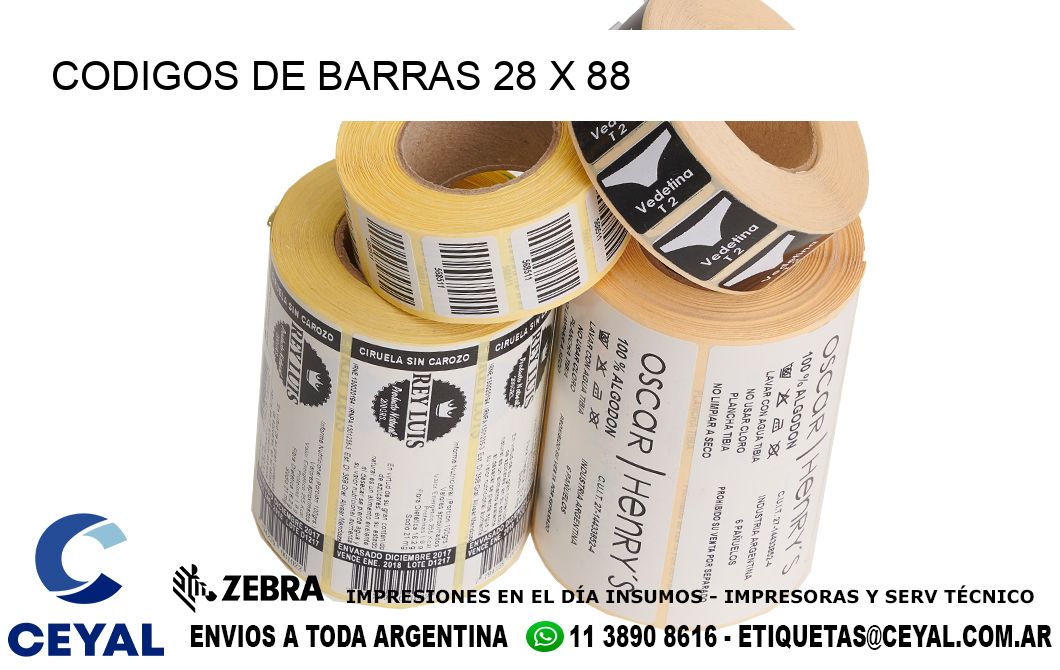 CODIGOS DE BARRAS 28 x 88