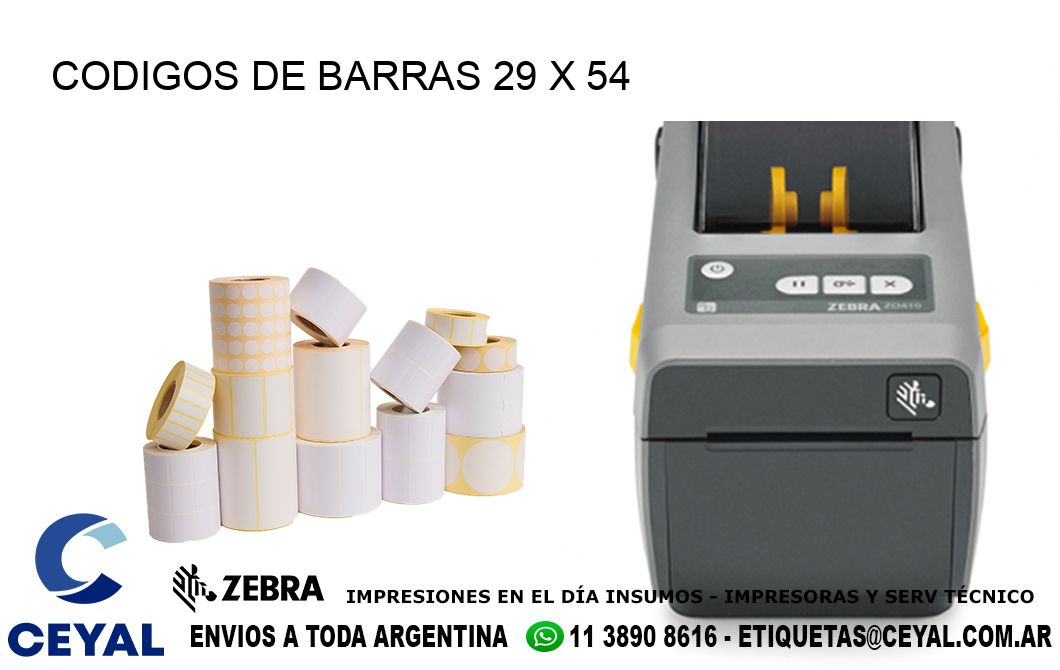 CODIGOS DE BARRAS 29 x 54